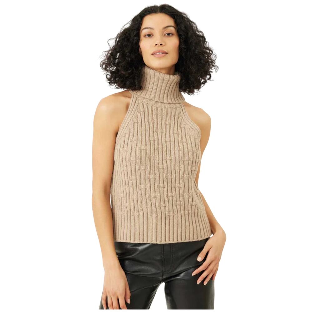 Stitches + Stripes Sleeveless Marlow Sweater Top Beige